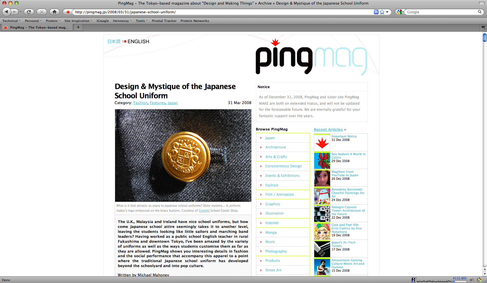 Fashion in the Schoolyard - Japanese Uniforms